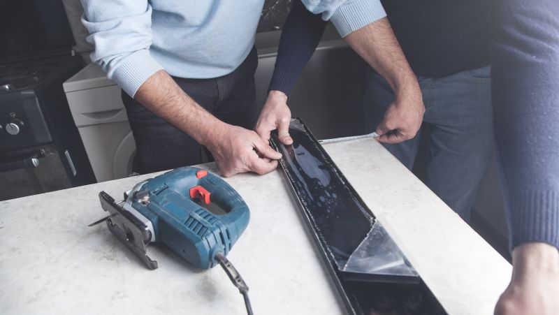 Granite Installation Team at Work